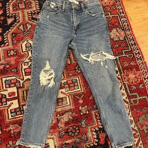 Abercrombie and Fitch Distressed Blue Jeans
